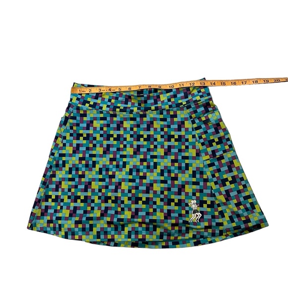 Runningskirts.com Blue Pixel Athletic Skirt Wide Waistband, Sz 2 - Picture 9 of 15